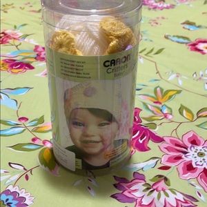 Caron Critters Baby knit/crochet hat kit. New